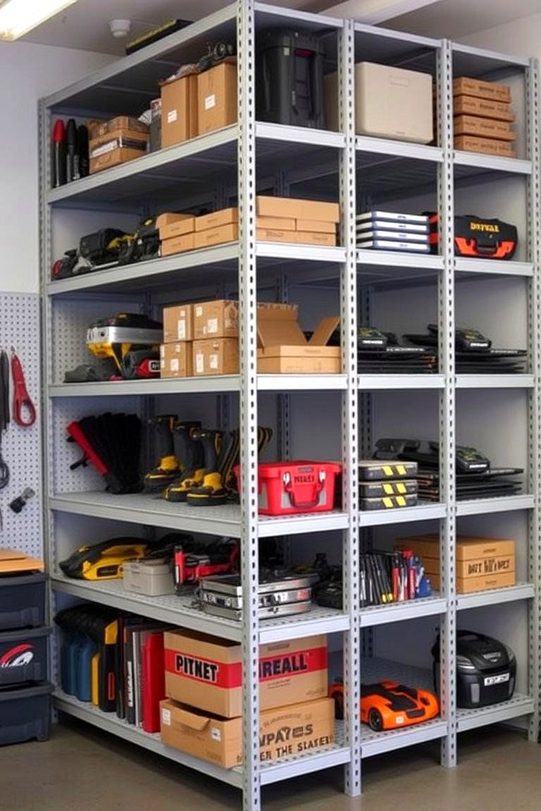 Modular Shelving Units for Versatility - 24 Garage Shelving Ideas