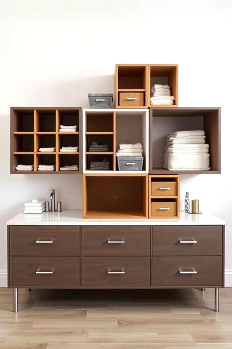 Modular Storage Cubes - 24 vanity organization ideas