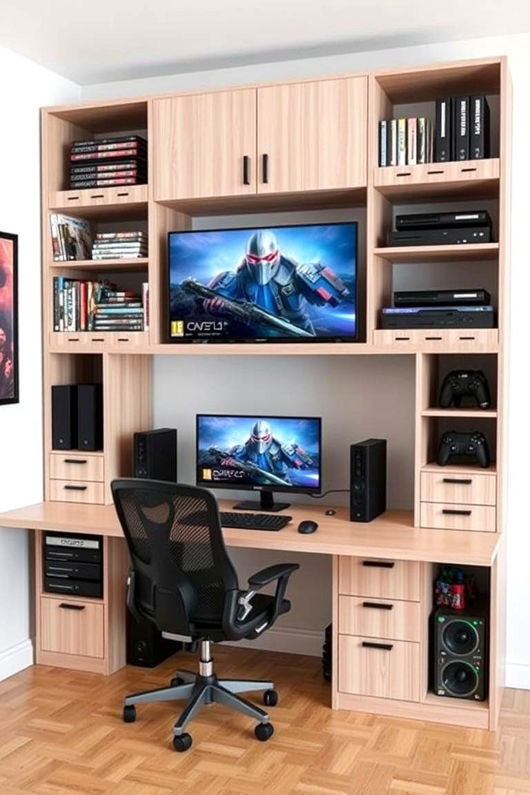 Modular Storage Units - 24 Gaming Bedroom Ideas