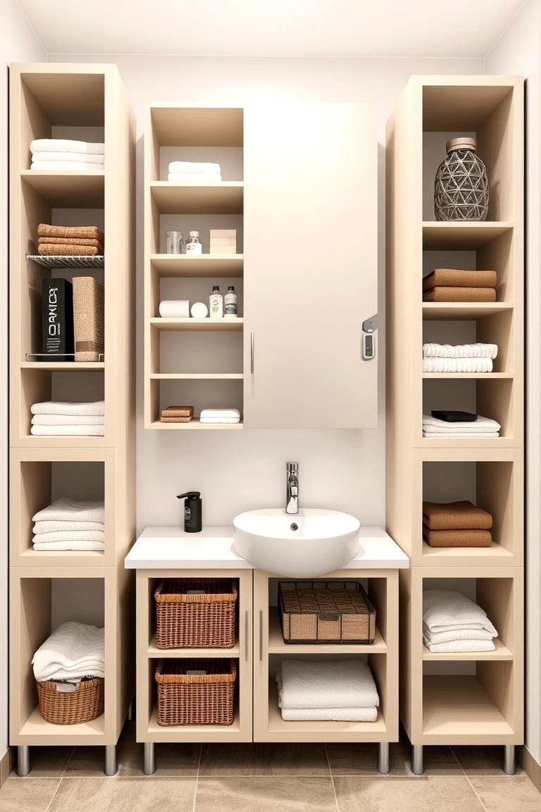 Modular Storage Units - 24 Bathroom Storage Ideas