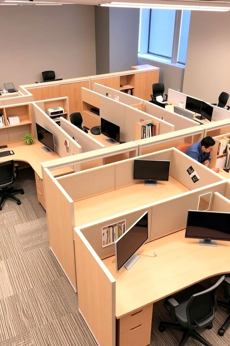 Modular Workstation - 24 Modern Home Office Ideas
