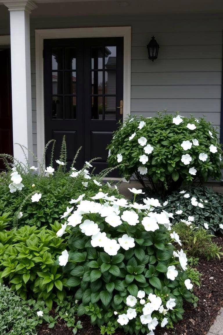 Monochromatic Color Scheme - 24 Small Front Yard Landscaping Ideas