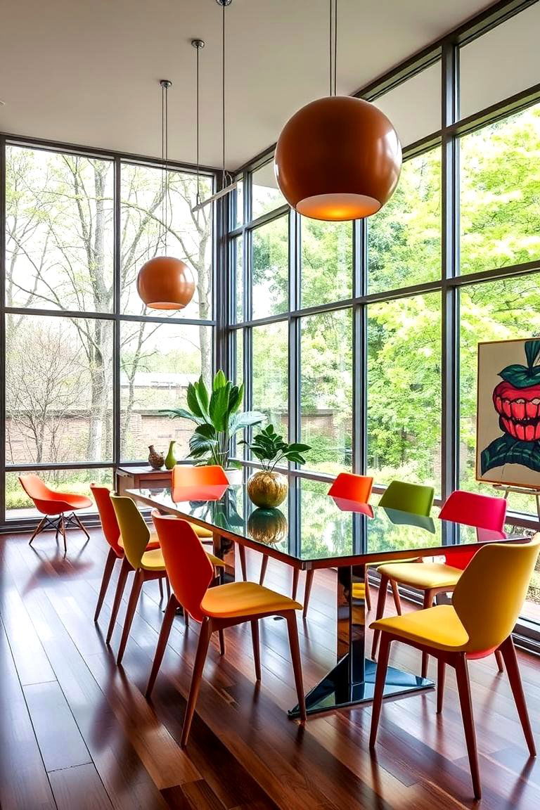 Monochromatic Color Schemes - 24 Mid-century Modern Dining Rooms