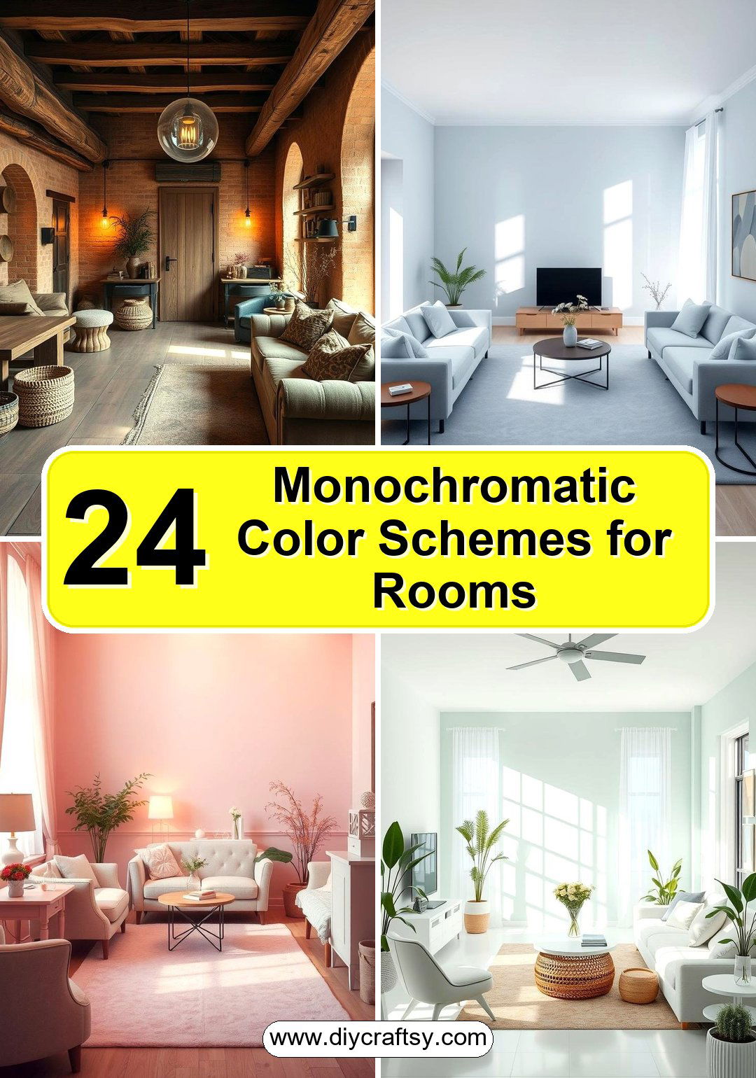 Monochromatic Color Schemes for Rooms