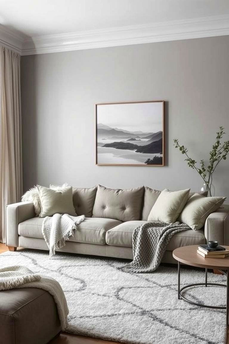 Monochromatic Gray Elegance - 24 Gray Living Room Ideas
