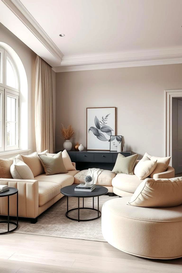 Monochromatic Harmony with Beige - 24 Beige Couch Living Room Ideas