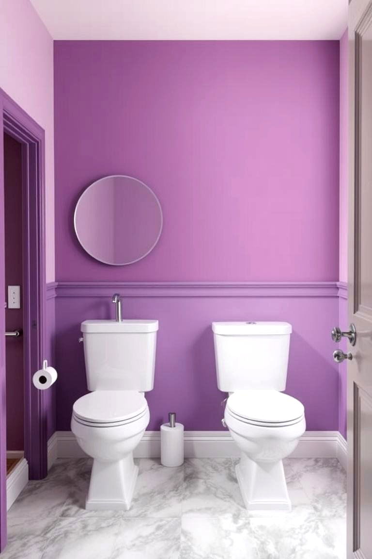 Monochromatic Magic Layers of Purple - 24 Purple Bathroom Ideas