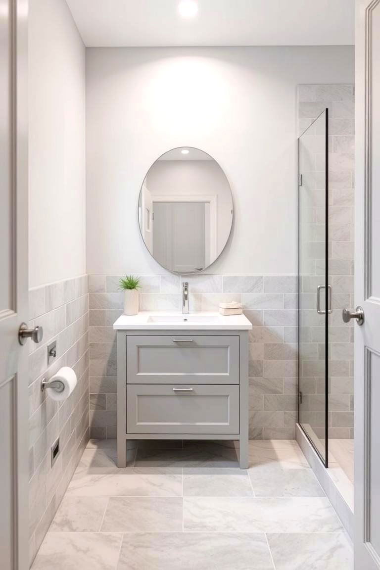 Monochromatic Neutral Scheme - 24 Neutral Bathroom Ideas