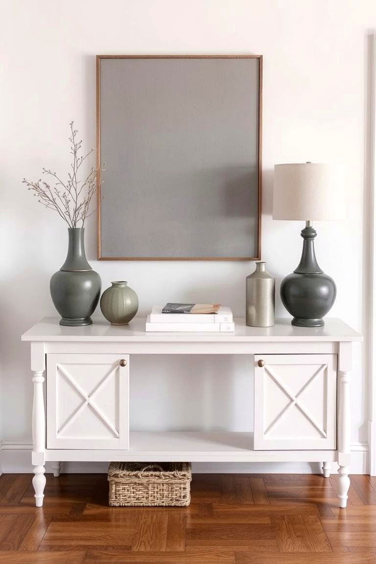 Monochromatic Scheme for Elegance - 24 entryway table decor ideas