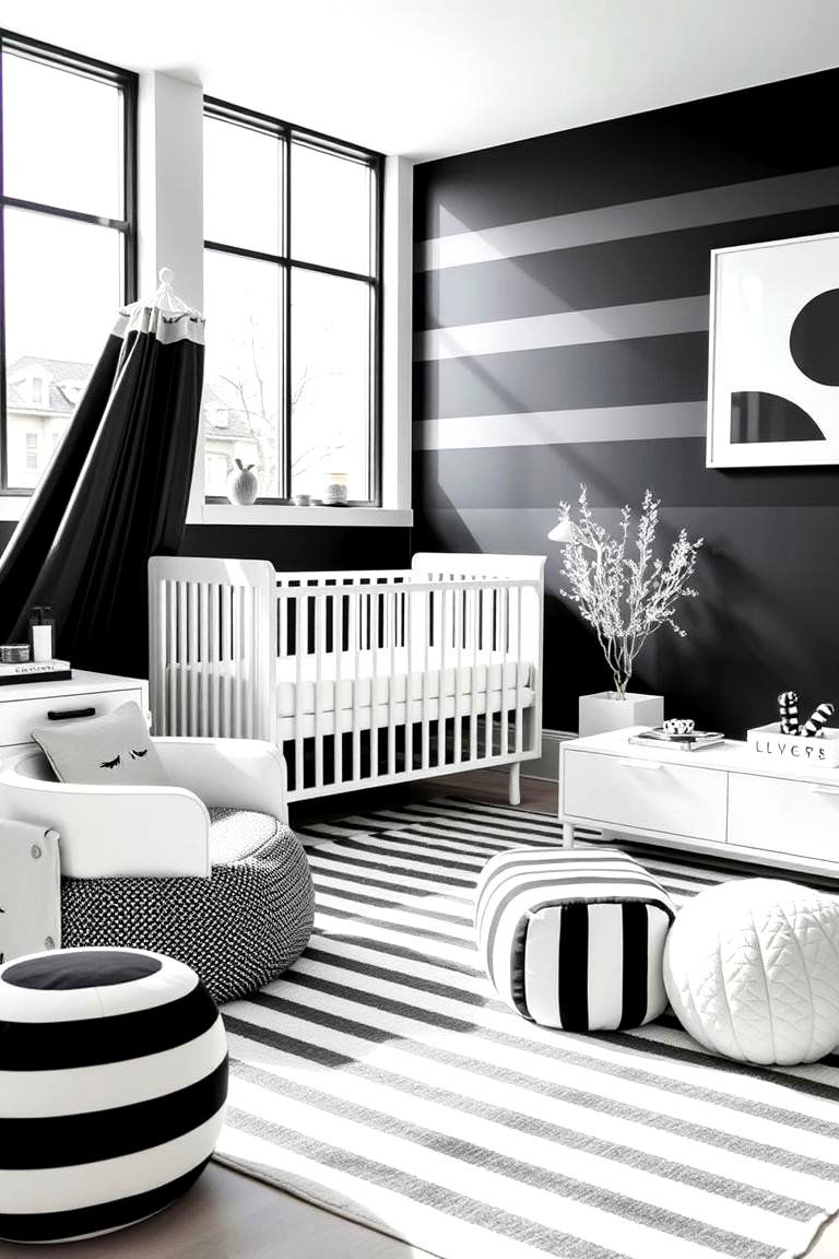 Monochrome Black and White Nursery - 24 Baby Boy Nursery Ideas