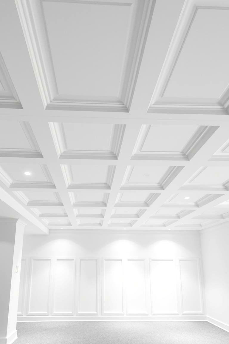 Monochrome Ceiling Panels - 24 Basement Drop Ceiling Ideas