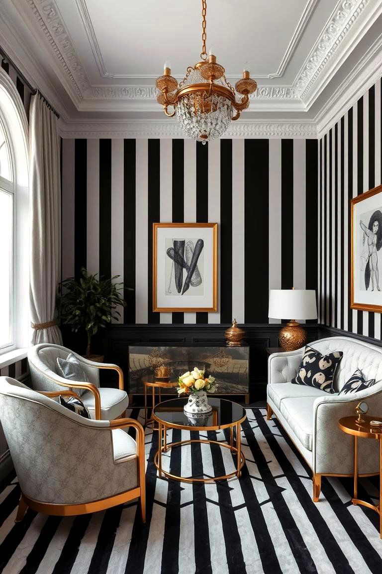 Monochrome Color Scheme with Accents - 24 Art Deco Bedroom Ideas