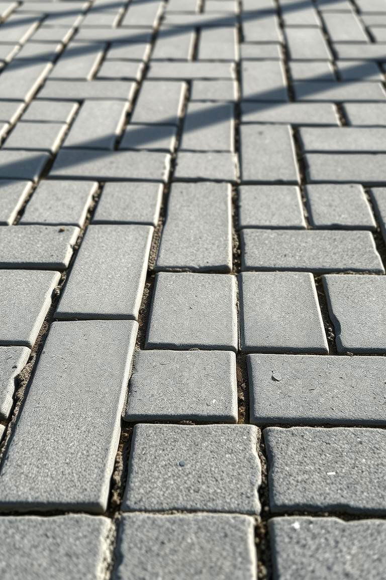 Monochrome Contrast Grey Paver Walkway - 24 Grey Paver Walkway Ideas