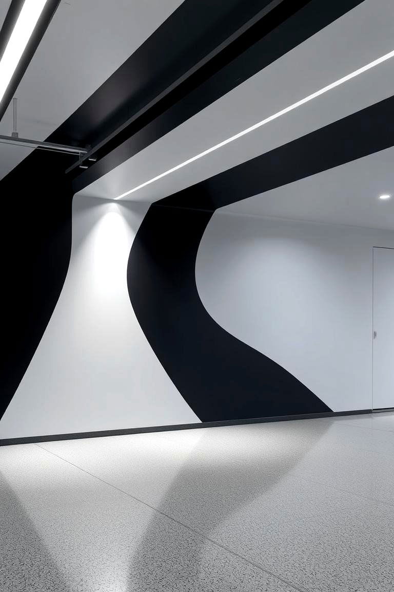 Monochrome Elegance - 24 Garage Wall Paint Ideas