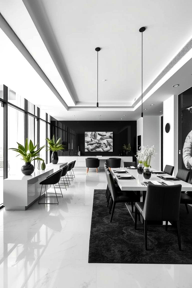 Monochrome Magic - 24 masculine dining room ideas