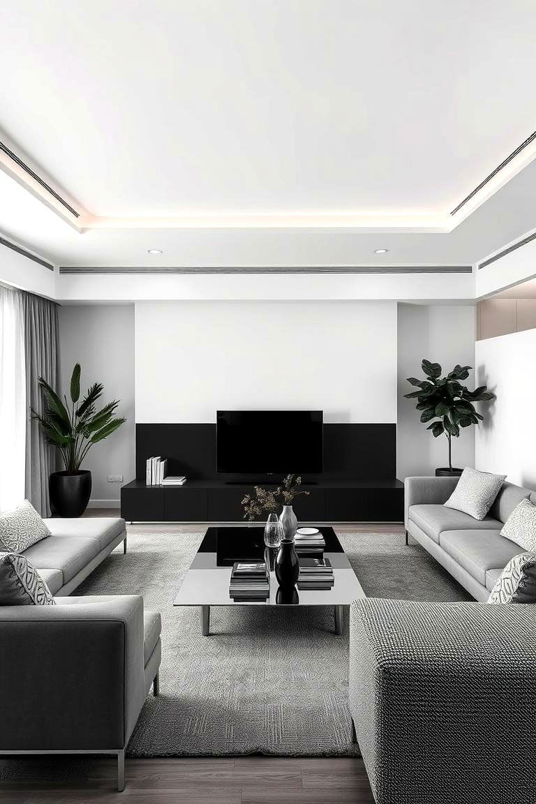 Monochrome Magic - 24 Condo Living Room Ideas