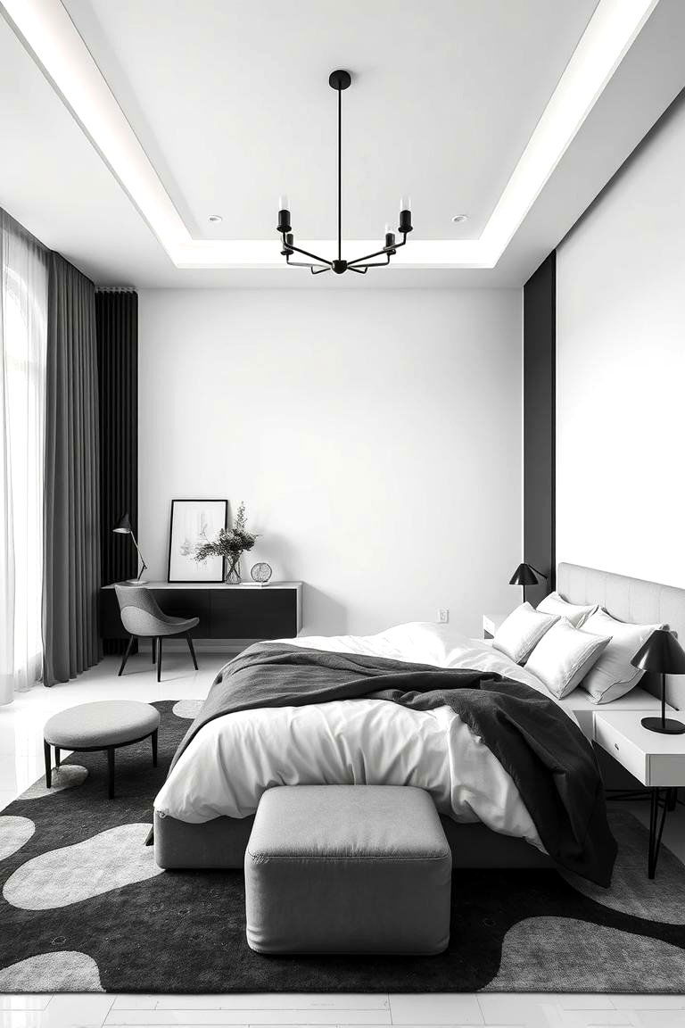 Monochrome Magic Bedroom - 24 Bedroom Decor Ideas