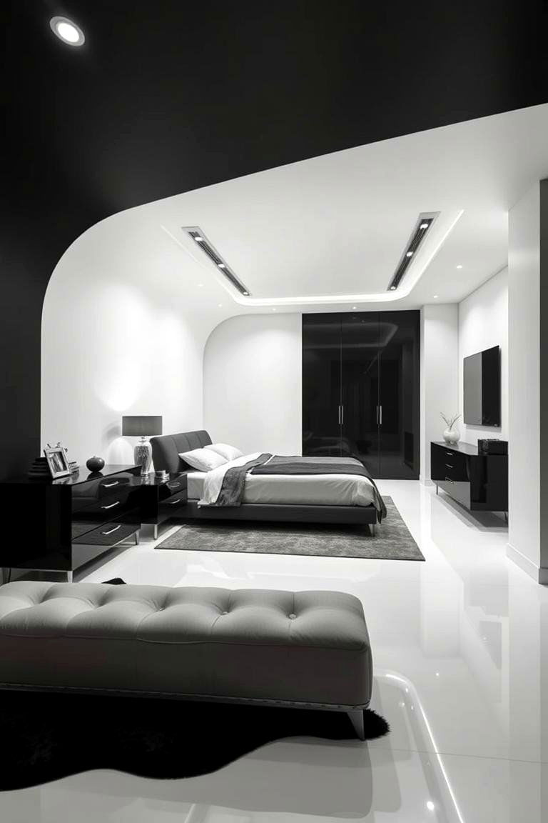 Monochrome Minimalist Space - 24 Man Cave Bedroom Ideas