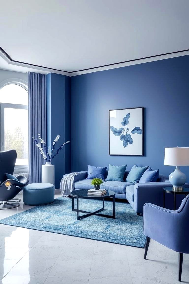 Monochrome Mix - 24 Blue and Purple Bedroom Ideas
