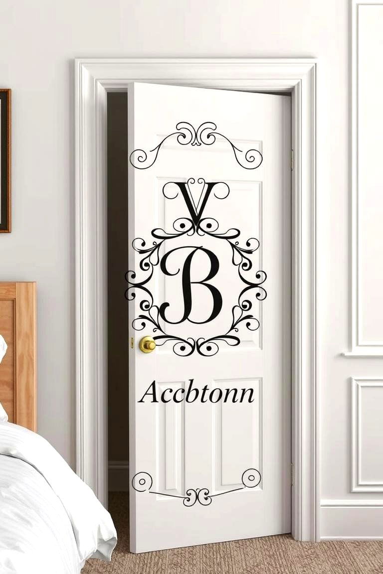 Monogram Designs for Personalization - 24 Bedroom Door Decorating Ideas