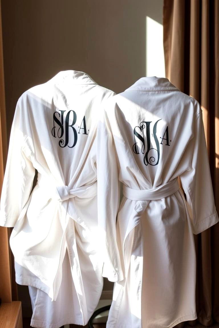 Monogrammed Robes for Couples - 24 Wedding Anniversary Gift Ideas