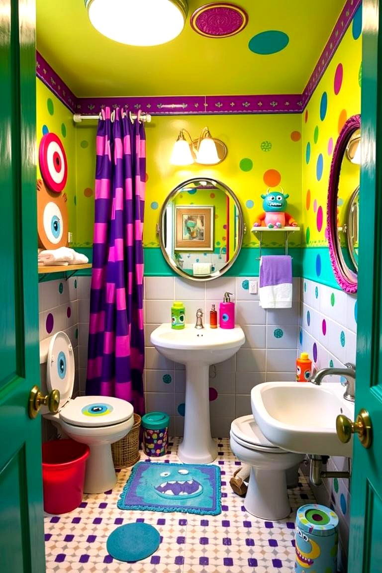 Monsters Inc - 24 Disney Bathroom Ideas