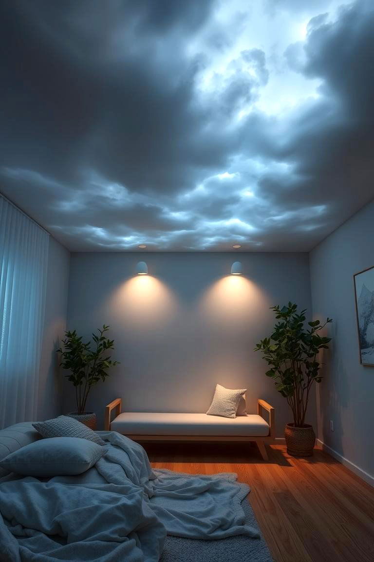 Mood Enhancing Cloud Lighting - 24 Cloud-Themed Bedroom Ideas