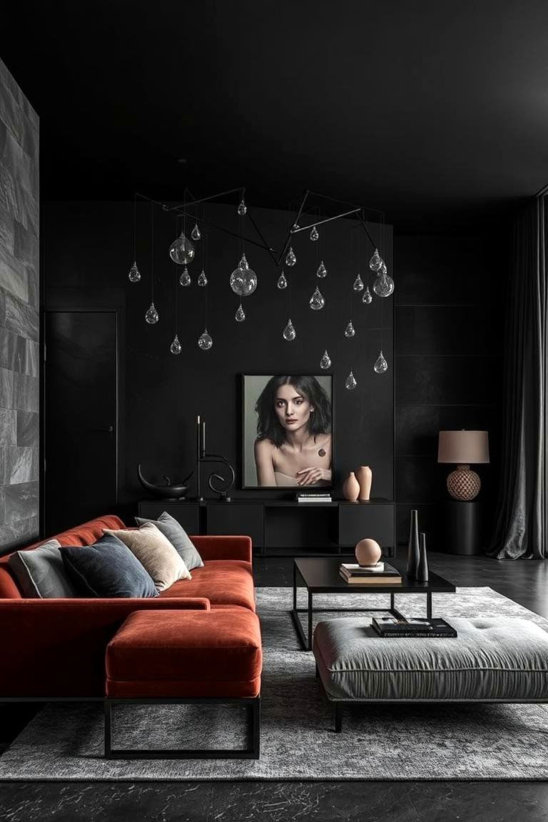 Moody Charcoal Depth - 24 Monochromatic Color Schemes for Rooms