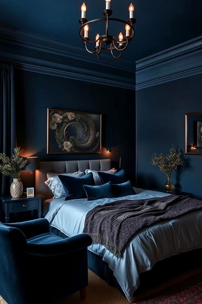 Moody Color Palette Elegance - 24 Dark Boho Bedroom Ideas