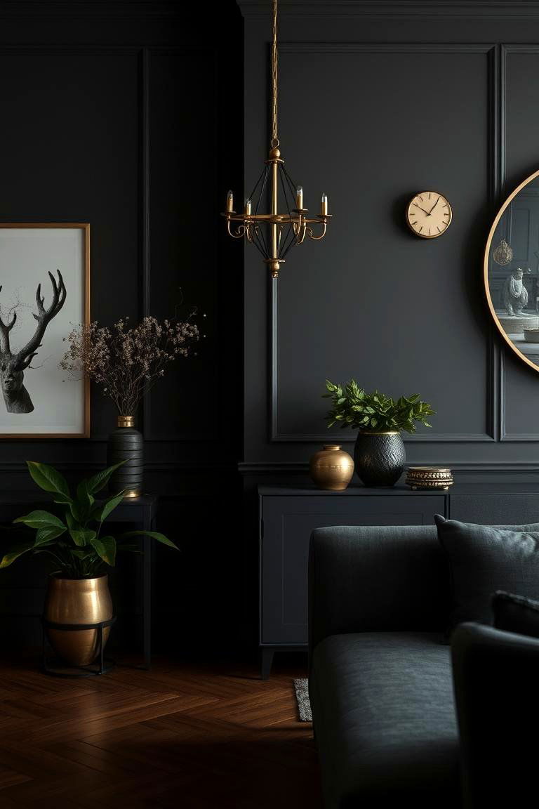 Moody Metallic Accents - 24 Dark Boho Bedroom Ideas