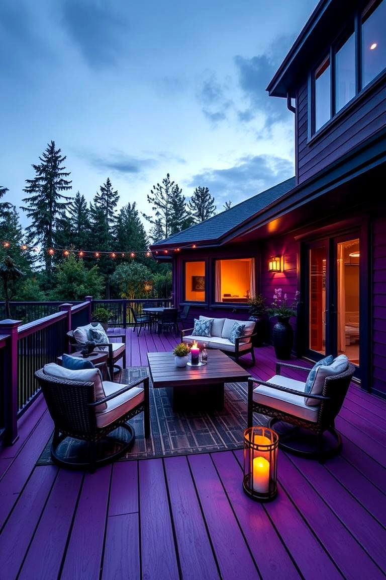 Moody Purple Luxe Deck - 24 Deck Color Ideas
