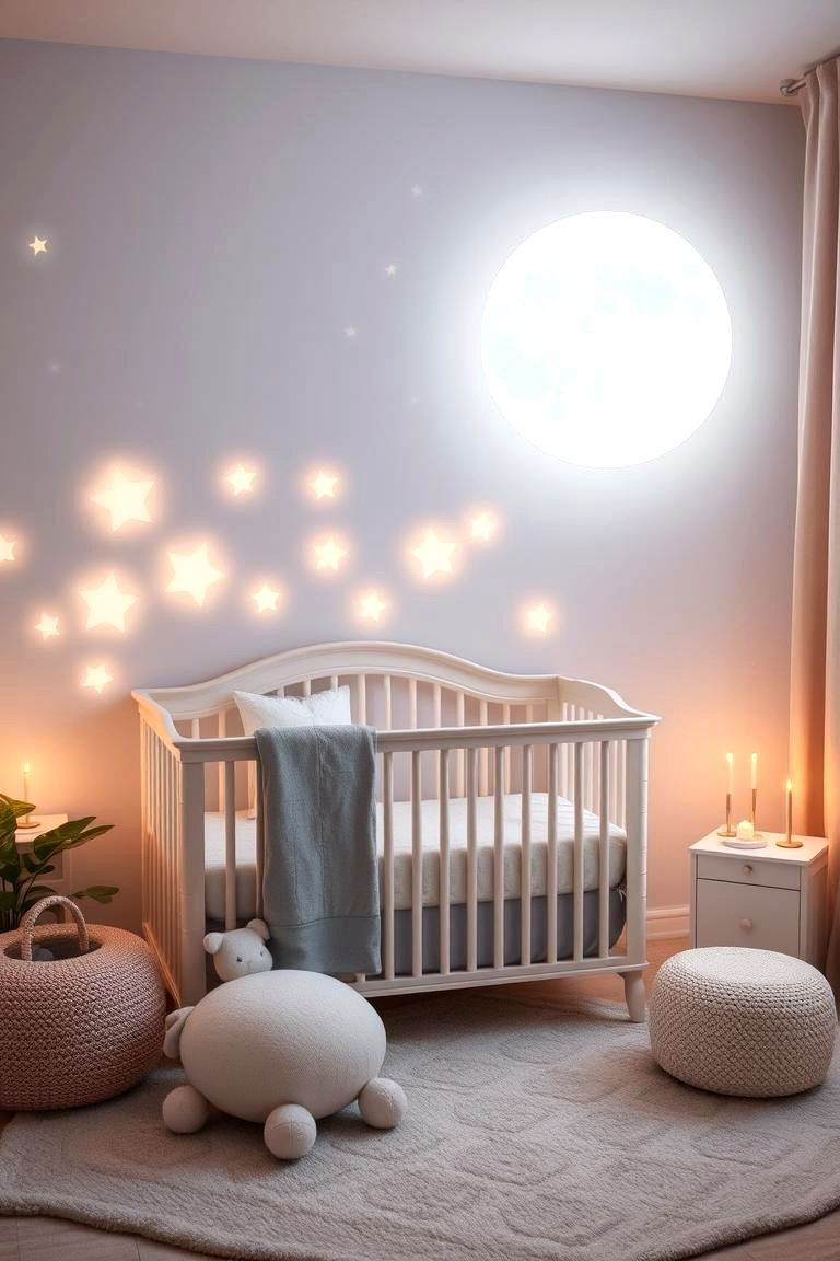 Moonlit Glow Ambiance - 24 Space-themed Nursery Ideas