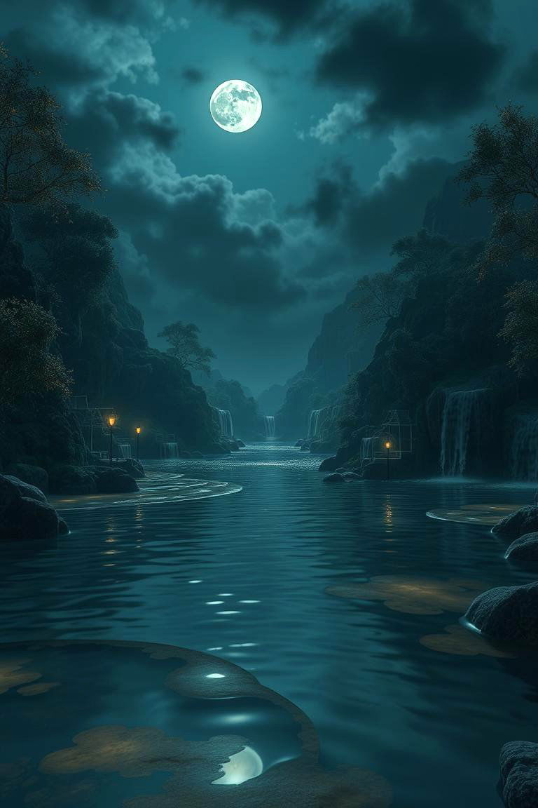 Moonlit Mirage Lagoon - 24 Lagoon Pool Ideas