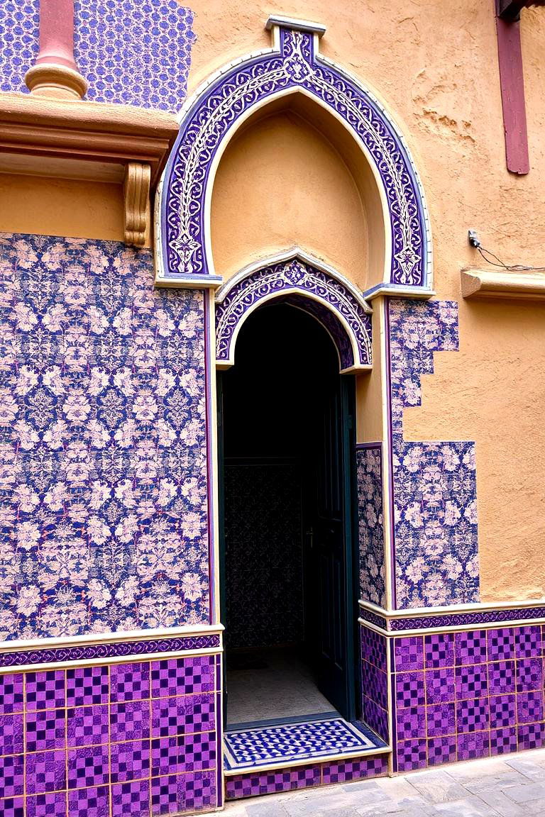 Moroccan Inspired Purple Tiles - 24 Purple House Exterior Ideas