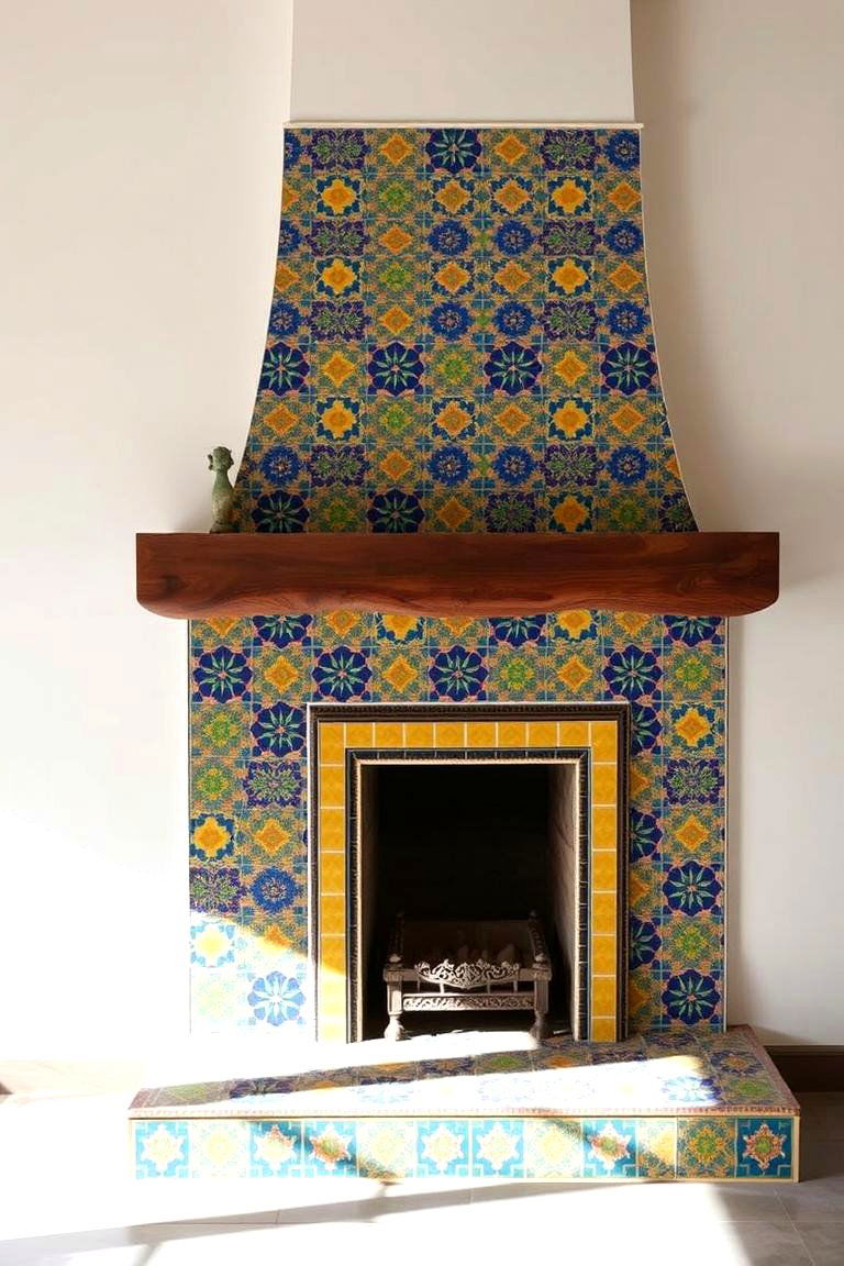 Moroccan Inspired Tiles - 24 Fireplace Tile Ideas