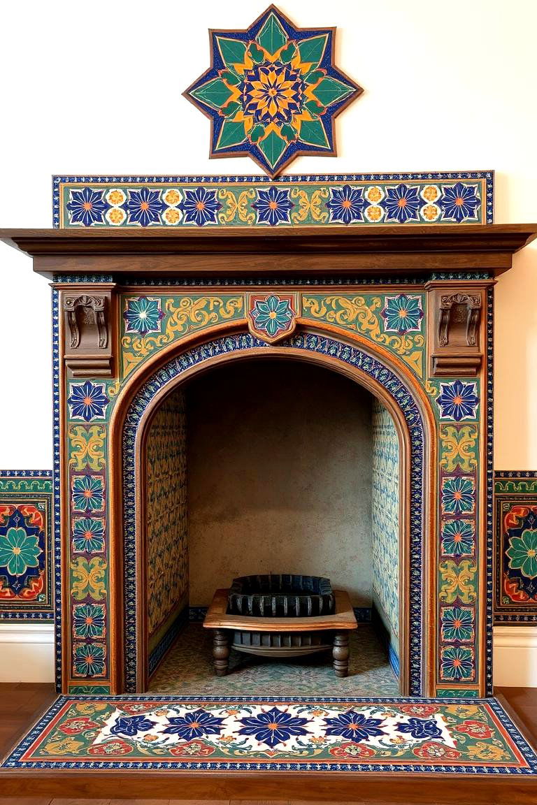 Moroccan Inspired Tiles - 24 Fireplace Backsplash Ideas