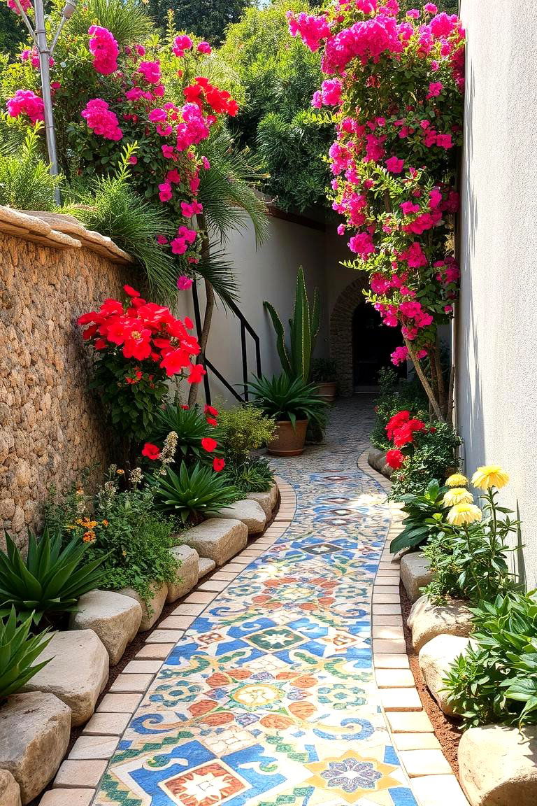 Mosaic Pathway Garden - 24 Greek Garden Ideas