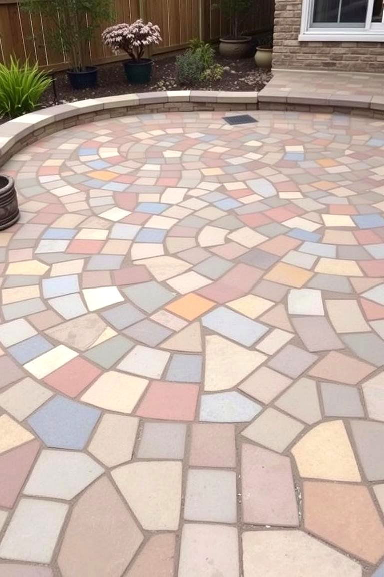 Mosaic Paver Design - 24 Paver Patio Ideas