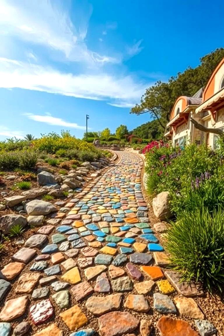 Mosaic Stone Path - 24 Garden Art Ideas