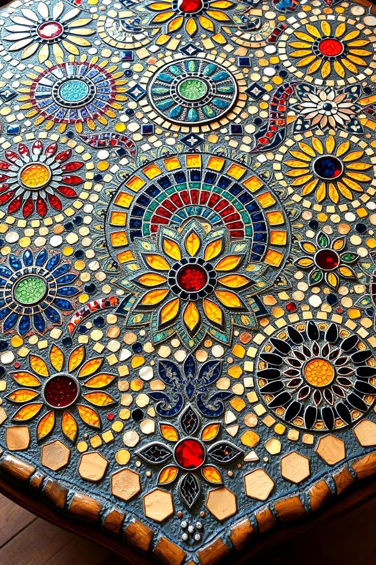 Mosaic Tabletop Artistry - 24 Boho Patio Ideas