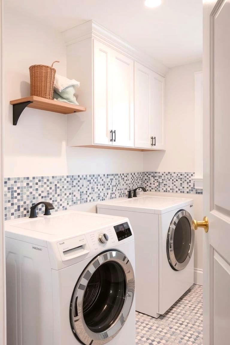 Mosaic Tile Accents - 24 Laundry Room Tile Ideas