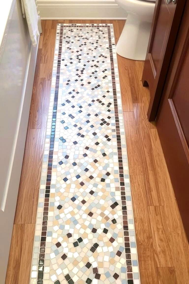 Mosaic Tile Borders for Decorative Transitions - 24 Floor Transition Ideas
