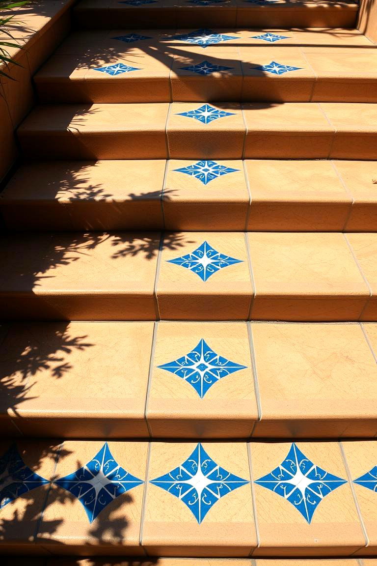 Mosaic Tile Inlay Steps - 24 Patio Steps Ideas