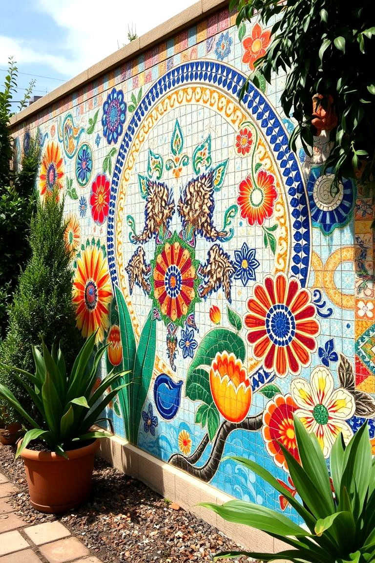 Mosaic Tile Murals - 24 Outdoor Wall Decor Ideas