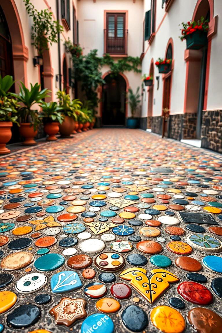 Mosaic Tile Walkway - 24 walkway ideas