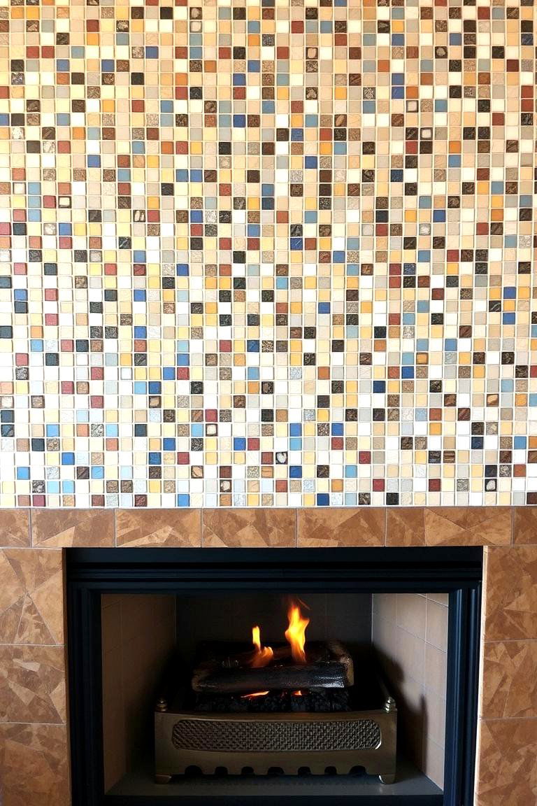 Mosaic Tiles - 24 Fireplace Backsplash Ideas