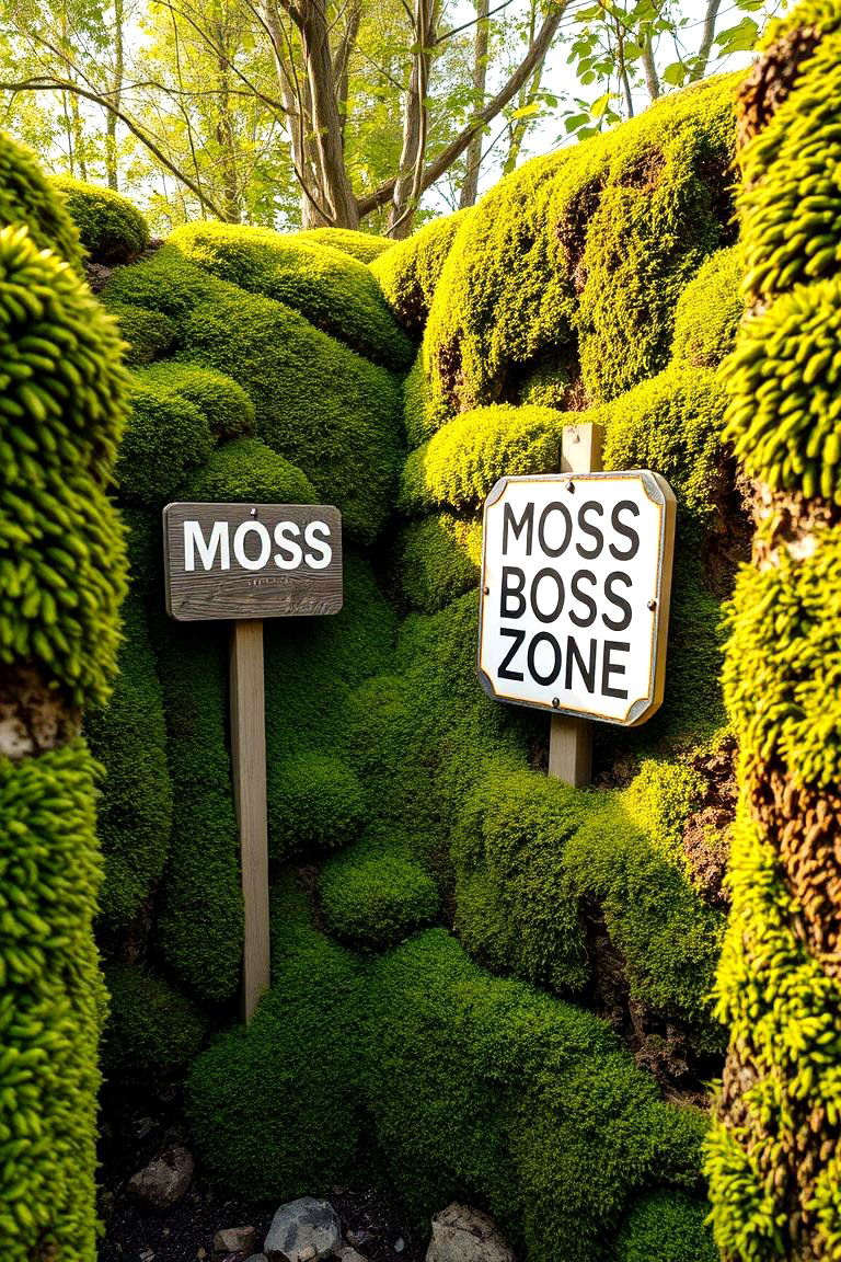 Moss Boss Zone - 24 Funny Garden Sign Ideas