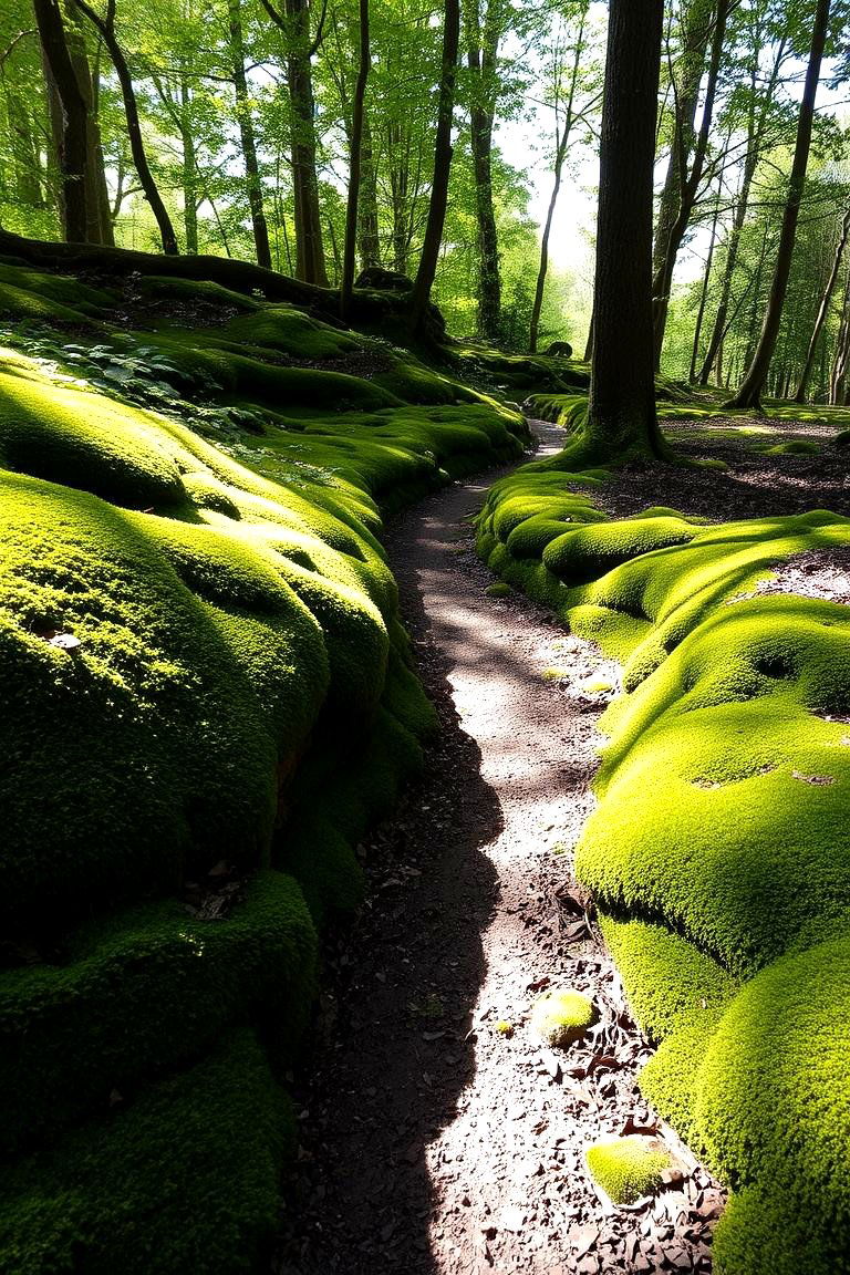 Moss Covered Paths for a Magical Touch - 24 Natural Walkway Ideas
