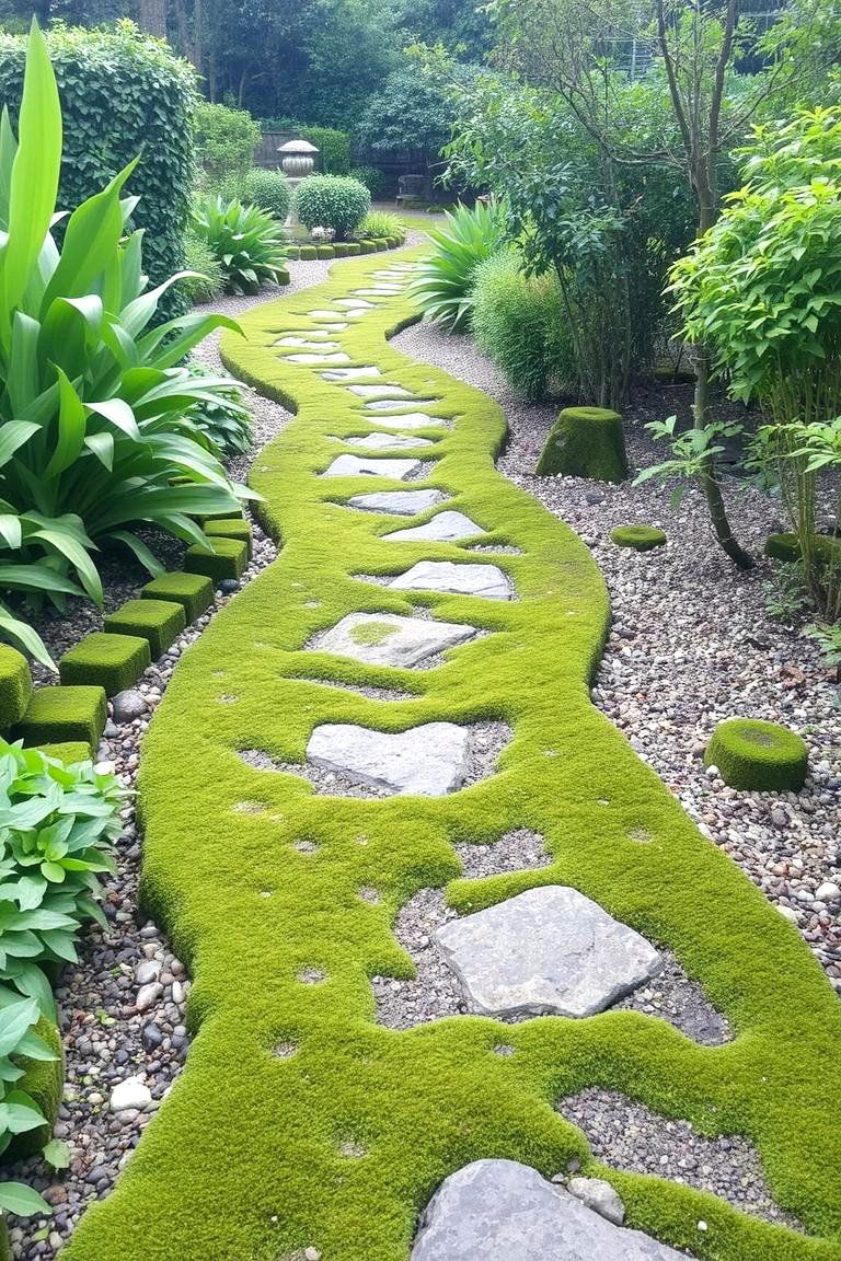 Moss Covered Pathway - 24 Moss Garden Ideas
