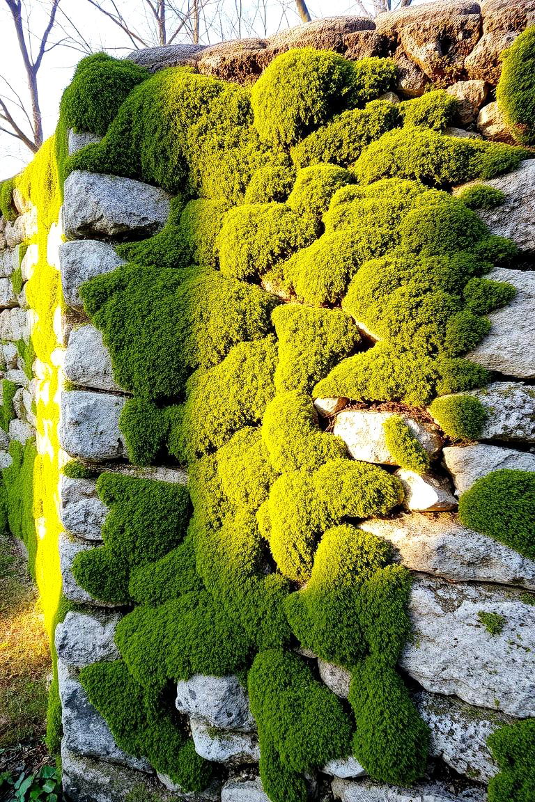 Moss Covered Stone Walls - 24 Garden Wall Ideas